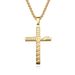 Stars and Stripes Titanium Steel Cross Necklace Gender free Men and Women Wear Trendy Pendant_ipsvogv.com