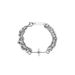 Titanium Steel Cross Star Bracelet For Men Trendy Ins Niche Design Cool Style Hip-Hop Simple Jewelry_ipsvogv.com