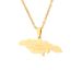 stainless steel Jamaica map and city necklace couple style ethnic style titanium steel pendant accessories_ipsvogv.com