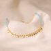 Exotic brass plated K real gold tassel pendant niche anklet light blue crystal elegant temperament anklet_ipsvogv.com