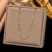 Black And White Drop Adhesive Titanium Steel Necklace For Women, Niche Fashion Design, Commuting Jewelry, Women's Thin_ipsvogv.com