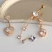 Love stainless steel Belly button ring set umbilical ring body piercing jewelry Belly button rings 4-piece set_ipsvogv.com