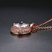 Unisex popular square chain women's pendant necklace, genuine gold plated jewelry_ipsvogv.com
