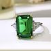S925 silver 10*14 rectangular flat emerald ring for women, simple and elegant, one piece for delivery_ipsvogv.com