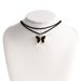 Personalized Korean Velvet Rope Black Fritillary Butterfly Alloy Pendant Necklace Pull Adjustable_ipsvogv.com