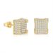 Unisex popular square thread ear pins for men micro inlaid zircon full diamond ear studs street fashion hip hop popular earrings_ipsvogv.com