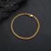 Men's Jewelry Buckle Stainless Steel Round Grinding Encryption Cuban Bracelet Hip Hop Men's Titanium Steel K Gold Bracelet_ipsvogv.com