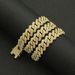 Cool alloy full diamond shaped Cuban bracelet bracelet, trendy nightclub punk exaggerated accessory_ipsvogv.com
