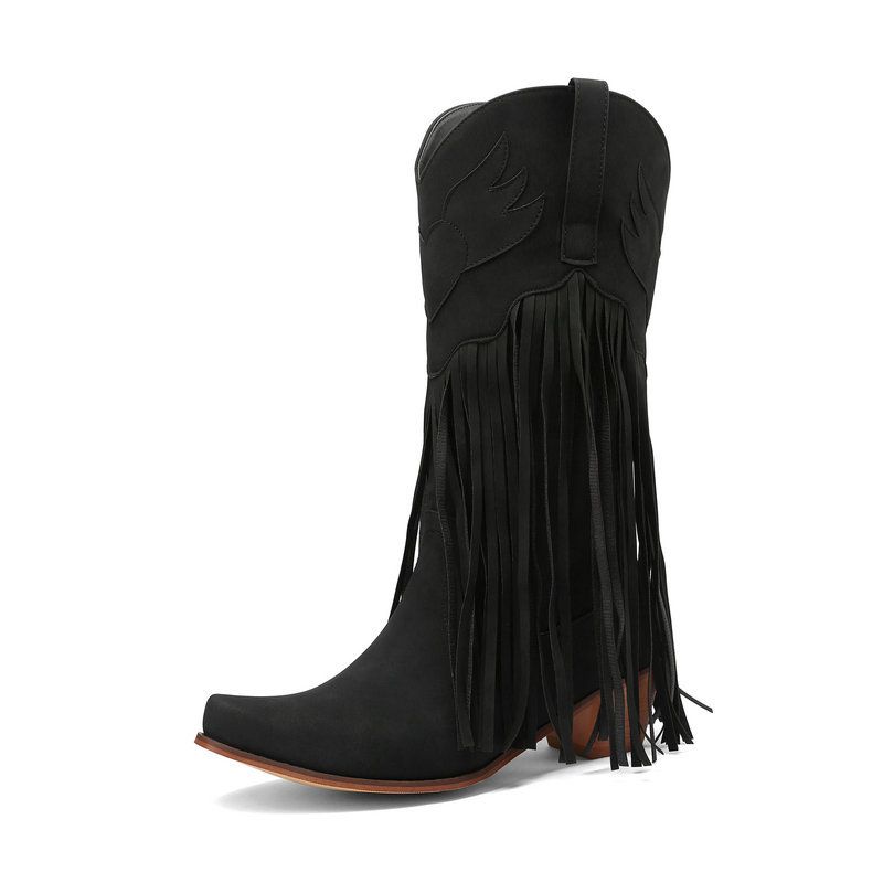 Women's Shoes tassel boots retro western cowboy boots 34 43 size retro women's shoes can be sent on behalf of_ipsvogv.com