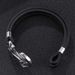 Men's Hip Hop Punk Black Leather Anchor Bracelet_ipsvogv.com
