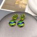 New wave enamel crystal glass inlaid with niche design, fashionable temperament and earrings_ipsvogv.com