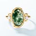 special Supply Of Atmospheric Light Luxury Natural Water Grass Agate Ring Female S925 Silver Inlaid Green Moss Stone Index Finger Ring Customization_ipsvogv.com