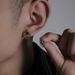 Black And White Dazzling Star Chain Men's Earrings, Personalized, Fashionable, Simple Trend, Trendy Earring Design,_ipsvogv.com