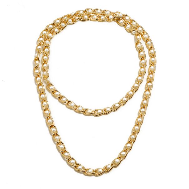 Pearl Trend Sweater Chain Clothing Accessories Catwalk Necklace Jewelry_ipsvogv.com