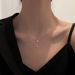 Japanese Korean V-shaped Double Layered Necklace Women's Style, Light Luxury And High-end Feel, Inlaid With Zircon_ipsvogv.com