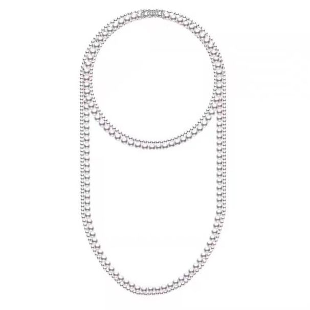 Pearl Necklace Women's Long Dress Accessories Double Layer Size Random Sweater Chain Versatile Multi Wear Chain Necklace_ipsvogv.com