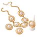Jewelry French Court Style Layered Pearl Earrings Necklace Ring Four-Piece Set For Women_ipsvogv.com