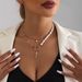 Vintage pearl patchwork star necklace for women Creative cross double layered collars_ipsvogv.com