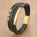 Leather Cord Stainless Steel Simple Woven Men's Multi-layer Bracelet_ipsvogv.com