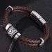 Fashion Woven Bracelet Micro Inlaid High-end Leather Double Rope Stainless Steel Magnetic Buckle Accessory_ipsvogv.com