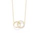 Women's Jewelry S925 Sterling Silver Fashion Personality Simple Diamond Double Circle Double Ring Necklace Set Chain Clavicle Chain_ipsvogv.com