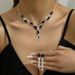 Jewelry Personalized Color Horse Eye Water Drop Necklace Tassel Earrings Bridal Set Jewelry_ipsvogv.com