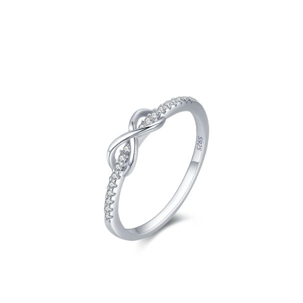Women's Jewelry S925 Silver Bow 8 Rings Ins Niche Design Unlimited Love Index Ring_ipsvogv.com