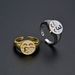 Unisex Fashion Personality Copper Plated Gold Micro Inlaid Zircon Expression Ring Female Hip Hop Style Trendy Ring Accessories_ipsvogv.com
