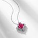 Special lucky four leaf clover cultivation colored gemstone necklace S925 silver inlaid cultivation emerald clavicle chain simple_ipsvogv.com