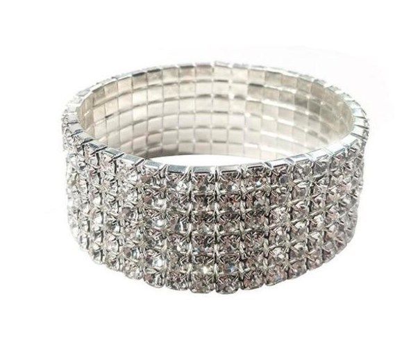 Full Diamond Charm Women's Coldness Style Fashion Bracelet, Korean Version, Simple Elastic Bracelet_ipsvogv.com