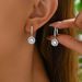 Korean Style Small Fresh Earrings For Women Niche High End Inlaid Zircon Design Earrings Versatile Forest Earrings_ipsvogv.com