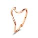 Wave opening adjustable women's elegant titanium steel rose gold plated tail ring_ipsvogv.com