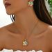 New style women's jewelry set with personalized petal design and earrings, long necklace_ipsvogv.com