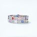 S925 Sterling Silver Exquisite Rainbow Checkerboard Inlaid Zircon Ring INS Fashion Trend Index Finger Ring_ipsvogv.com
