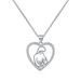 Mom Micro Inlaid Zircon Heart Shaped Fashion Necklace Female Niche Design Love Pendant Mother's Day Gift_ipsvogv.com
