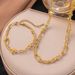 Uniquely Designed Neutral Style Multi-layer Chain Winding Interval Bead Stainless Steel Cross Necklace For Women_ipsvogv.com