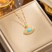 INS style Devil's Eye French oil drop pendant titanium steel stainless steel eye necklace in stock_ipsvogv.com