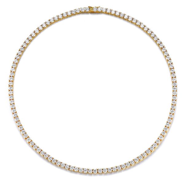 Unisex Full Diamond Hip Hop Jewelry Fashion 2-6mm 4-Claw Copper Inlaid Zircon Tennis Necklace_ipsvogv.com
