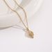 Simple gold branches and jade leaves titanium steel necklace for women, versatile, niche, high level, net red,_ipsvogv.com