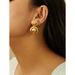 French Light Luxury Gold-Plated Copper Ins Style Geometric Cube Earrings Simple Fashion Studs Ear Jewelry_ipsvogv.com