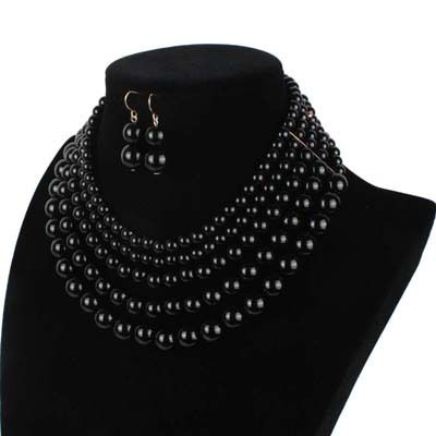 Fashion Style Pearl Jewelry Simple Multi Layer Necklace Pearl Necklace_ipsvogv.com
