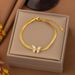 2023 New Korean Edition Whip Titanium Steel White Shell Butterfly Fashion Versatile Clavicle Chain For Women_ipsvogv.com