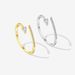 Women's Jewelry S925 Sterling Silver Adjustable Open Ring With Micro-Pave Zirconia - Geometric Irregular Design Stackable Index Finger Ring_ipsvogv.com