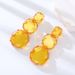 New Cool Style Geometric Polygonal Resin Transparent Simple Personalized ZA Candy Color Earrings_ipsvogv.com