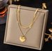 Titanium LOVE Love Double Layer Necklace For Women Folding And Wearing Personalized Versatile Collar Chain Stainless_ipsvogv.com