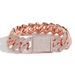 Men’s Jewelry Set Fashion Bracelet Hip Hop 20MM Diamond Three Color Rose Gold Miami Bar Cuban Chain Hip Hop Men's Bracelet_ipsvogv.com
