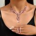 Women’s Jewelry Set Fashion Brand New Necklace And Earrings Setn Elegant Ladies Clavicle Necklace Earrings Bride Diamond Banquet Necklace_ipsvogv.com