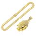 Exaggerated Hip Hop Rap Cool Figure Pendant Necklace Full of Diamond Cuban Chains Trendy Wearing Neckchain Accessories_ipsvogv.com