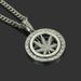 Hot selling hip-hop diamond maple leaf turntable necklace for men's rotatable pendant jewelry_ipsvogv.com