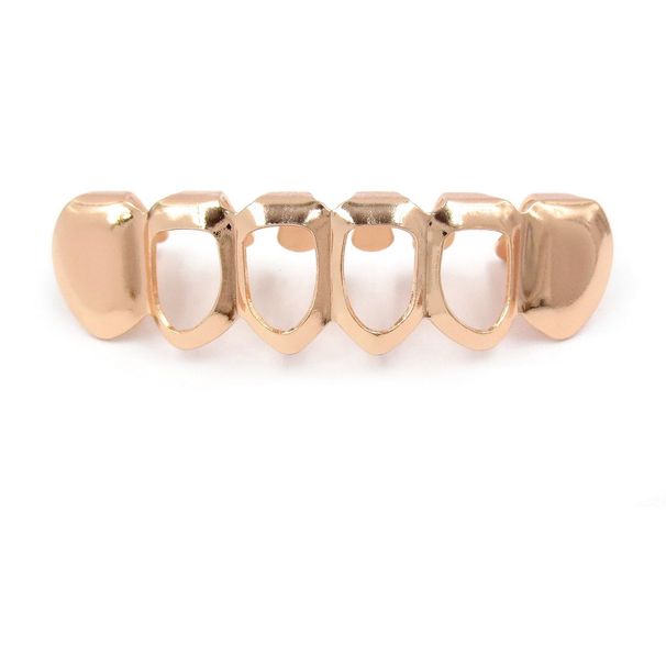 Unisex Jewelry Fashion hip hop hollow gold braces teeth grills trendy braces gold teethHIPHOP tooth_ipsvogv.com
